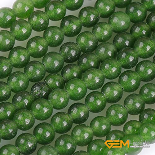GEM-Inside Natural 3mm Green Taiwan Jade Gemstone Loose Beads Spacer Tiny Beads for DIY Jewelry Making 15" - color: Green Taiwan Jade, size: 3mm