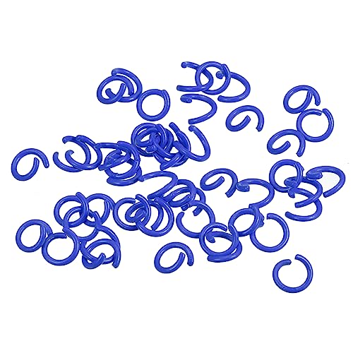 uxcell Open Jump Rings, 8mm Colorful O-Ring Connectors for DIY Crafts Jewelry Making, Carbon Steel, Sapphire Blue, 100Pcs - color: Sapphire Blue, size: 8mm