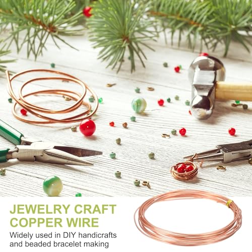 PATIKIL 99.9% Pure Copper Wire for Jewelry Making, 16 Gauge (1.3mm) Copper Craft Wire 9.8 Feet Beading Jewelry Making Supplies for Crafting Wreath Electroculture Gardening - size: 16 Gauge x 9.8 Feet