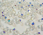 Perlin Preciosa Bohemian 3mm Crystal Glass Beads 100 pcs Czech Bicone Colorful Mix Beads for DIY Jewelry Making Double Cone Bead Bracelet Earring Necklace Crafting (Crystal AB) - color: Crystal AB