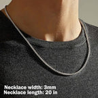 2.5mm/3mm/4mm Silver/Gold Stainless Steel Wheat Chain Necklace Jewelry for Men Women - size: 26 Inches, style: 2.5mm-Silver