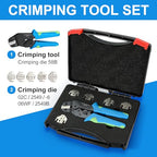 6PCS Crimping Tool Set - Ratchet Wire Crimper Tool for Heat Shrink,Insulated Nylon,Non-Insulated,Open Barrel Terminals,Ferrule Wire End,Solar Connectors - color: Wire Crimper Set