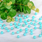 4mm 200pcs Natural Stone Round Beads Blue Turquoise Genuine Stone Beading Loose Gemstone DIY Charm Smooth Beads for Bracelets Necklaces Earrings Hole Size 1mm (Blue Turquoise 4mm) - color: Blue Turquoise, size: 4mm