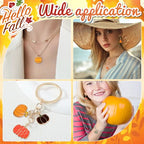 MARFOREVER 120 PCS Pumpkin Charms for Jewelry Making, Fall Charm Assorted Thanksgiving Autumn Enamel Pumpkin Alloy Charms Pendants for DIY Jewelry Crafts Thanksgiving Day Gift - style: Pumpkin