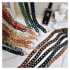 Aumey Clear White Black Brown Acrylic Chain Clutch Purse Strap Handles Bag Handbag Purse Replacement Chains 40 Inches - color: Navy