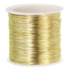 PATIKIL 26 Gauge Jewelry Wire, 328 Feet/100M Pure Copper Jewelry Beading Wire Soft Metal Plant Stem Ties for Craft, Gold Tone (0.016") - color: Gold Tone, size: 26 Gauge