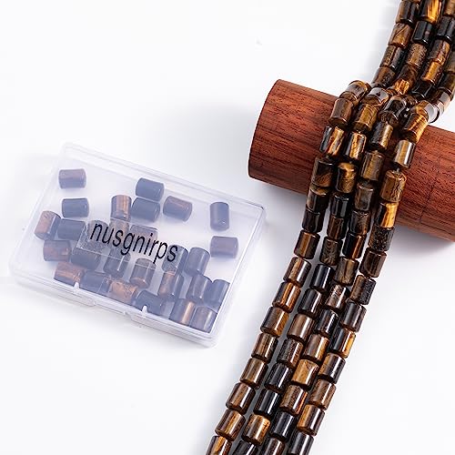 Natural Yellow Tiger Eye Cylinder Tube Beads 10x14mm 38cm/str Loose Semi Gemstone Stone Beads for Making Bracelets Necklace - color: Yellow Tiger Eye