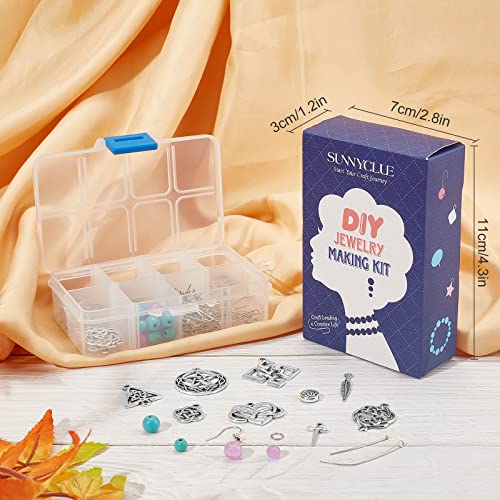 SUNNYCLUE 1 Box DIY Make 10 Pairs Knot with Beads Earring Making Kit Including Heart Infinity Knot Charms Turquoise Beads Jade Bead for Beginners DIY Earring Jewellery Making Crafts - color: Celtic Knot Earrings 5