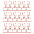 50Pcs Swivel Clasp Hooks D Ring Key Chain Clips, Metal Lobster Claw Clasps Trigger Clip Lanyard Snap Hook for Keychains Making Purse Hardware DIY Crafts 1 Inch (Rose Gold) - color: Rose Gold