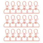 50Pcs Swivel Clasp Hooks D Ring Key Chain Clips, Metal Lobster Claw Clasps Trigger Clip Lanyard Snap Hook for Keychains Making Purse Hardware DIY Crafts 1 Inch (Rose Gold) - color: Rose Gold