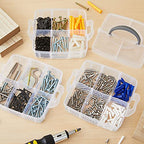 Juvale 3-Tier Bead Organizer Box - 6x6x5 In, Clear Plastic Container with Dividers - Adjustable Sections for Bead Storage & Earring Storage - Craft Container & Jewelry Box Organizer (Pack of 2) - size: 2 Pack, 3 Layer