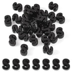 FASHEWELRY 30Pcs Acrylic Letter S Beads with Large Hole Big Plastic Letter Blocks European Beads 3D Letters Chunky Vowel Initial Alphabet Bead for Key Chains Necklace DIY Arts Craft Projects - color: Black, size: S