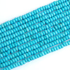 150PCS 2x4mm Natural Blue Turquoise Stone Rondelle Beads Abacus Disk Stone Beads Round Loose Spacer Gemstone Beads for DIY Bracelet Necklace Jewelry Making - color: Blue Turquoise, size: 2x4mm Abacus Disk