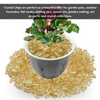 Citrine Pre Drilled Crystal Crushed Chips Beads for Bracelets Making, DIY Handmade Natural Healing Crystals (25 Inch Strand) - color: Citrine
