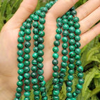 90pcs Synthetic Green Malachite Healing Gemstone 4mm (0.16 inch) Small Round Beads Gem Stone Spacer for Craft Jewelry Making GF25-4 - color: Lab Created Malachite, size: 4mm (90pcs/1 Strand)