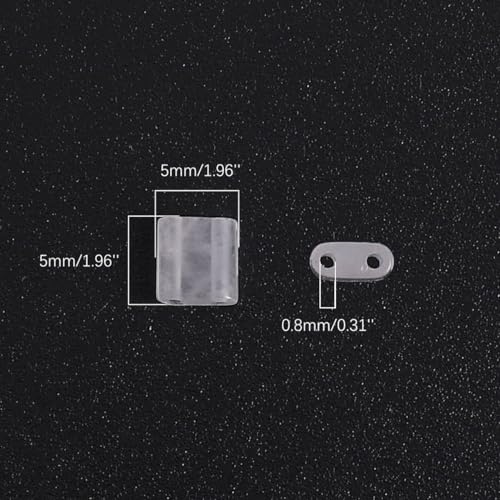 Beadia Natural Rose Quartz Stone Tila Beads 5x5mm Square 2-Hole Spacer Beads for DIY Bracelet Earring Making 15"/Strand - color: Rose Quartz, size: 5x5mm