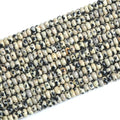 150PCS 2x4mm Natural Dalmation Jasper Rondelle Beads Abacus Disk Stone Beads Round Loose Spacer Gemstone Beads for DIY Bracelet Necklace Jewelry Making - color: Dalmatian Jasper, size: 2x4mm Abacus Disk