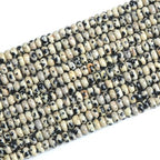 150PCS 2x4mm Natural Dalmation Jasper Rondelle Beads Abacus Disk Stone Beads Round Loose Spacer Gemstone Beads for DIY Bracelet Necklace Jewelry Making - color: Dalmatian Jasper, size: 2x4mm Abacus Disk