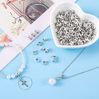 Joez Wonderful Links Bail Beads, Hypoallergenic Alloy Column Spacer Beads - color: 100 Silver