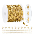 KYUNHOO 4 Meters Long Gold Plated Chain for Jewelry Making Solid Rhombic DIY Jewelry Stainless Steel Bulk Chain on Spool for Crafting Finding Supplies - color: Rhombic Gold