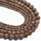Stone Beads, 60pcs Brown Persian Agate, 6mm Round Loose Beads for Jewelry Making, Bracelets, with Bag, String & Card - color: Brown Persian Agate, size: 6mm