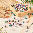 180 Pcs 18 Styles Clay Column Beads Tube Printed Beads Cylinder Loose Spacer Craft Beads Bulk for Bohemian Jewelry DIY Friendship Bracelet Women Necklace Earring Accessory 5.5-7 mm