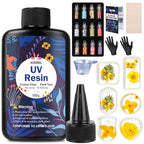 KISREL UV Resin Jewelry Making Kit - 100g Crystal Clear UV Resin and Jewelry Molds, Fast Curing for Keychains, Earring Making, DIY Craft Decorations - size: 100g