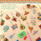 Huquary 24 Sets Cinco De Mayo Diamond Arts Keychains Mexican Fiesta Diamond Art Ornaments 5D DIY Crystal Rhinestone Crafts Kits Sombrero Taco Cactus Craft for Cinco De Mayo Mexican Holiday Gifts - style: Mexican