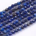 LiQunSweet 120~130 Pcs 3mm Natural Lapis Lazuli Beads Strands Faceted Round Small Loose Crystal Gemstone Bead Spacer for DIY Jewelry Making Crafting - color: Natural Lapis Lazuli Beads_3mm