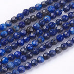 LiQunSweet 120~130 Pcs 3mm Natural Lapis Lazuli Beads Strands Faceted Round Small Loose Crystal Gemstone Bead Spacer for DIY Jewelry Making Crafting - color: Natural Lapis Lazuli Beads_3mm