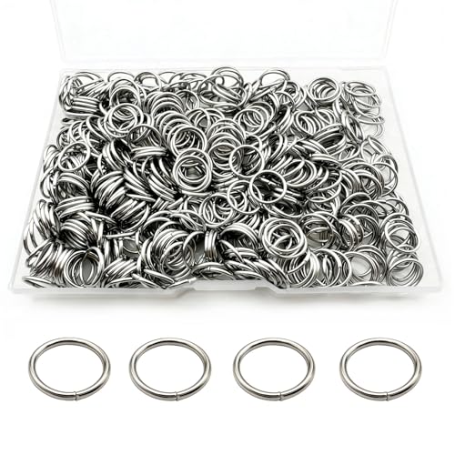 304 Stainless Steel O Ring,600 Pcs Jump Rings,12MM Open/Close Jump Ring, Loop Contactors for Jewelry Making,DIY Crafts, Industrial Repair 1.2MM Thickness (16 Gauge) - size: 12MM