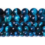 120PCS 6MM Blue Tiger Eye Beads Natural Stone Gemstone Spacer Loose Beads for Jewelry Making DIY Bracelet Semi Precious Beads Strand 2 Strands - color: Blue Tiger Eye Stone, size: 6mm (2 strands)