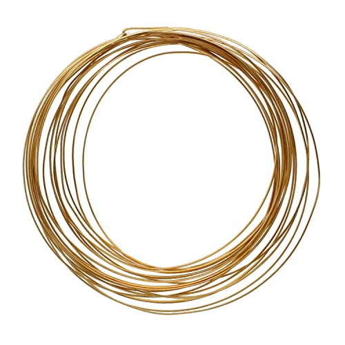 The Beadsmith Half-Round Craft Wire – Soft Temper Jewelry Wire, Gold Color, 18 Gauge, 4 Yards - color: Gold, size: 18 Gauge