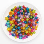 INSPIRELLE 250 Pieces Acrylic Star Beads 2 Sizes Bead in Bead for Jewelry Craft Making - color: 250x Bead in Bead Stars