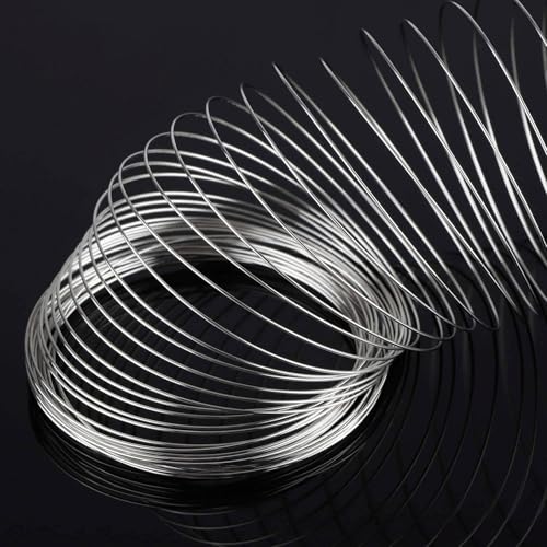 800 Loops Silver Memory Wire 22 Gauge Jewelry Wire Beading Wire for Jewelry Making, Rings, Necklace, Bracelet, DIY Crafting Wires