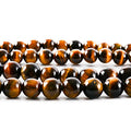 RayLineDo® 50Pcs 8mm Natural Yellow Tiger Eye Stone Round Beads Loose Beads Wholesale for Jewelry Making - color: Yellow Tiger Eye, size: 8mm