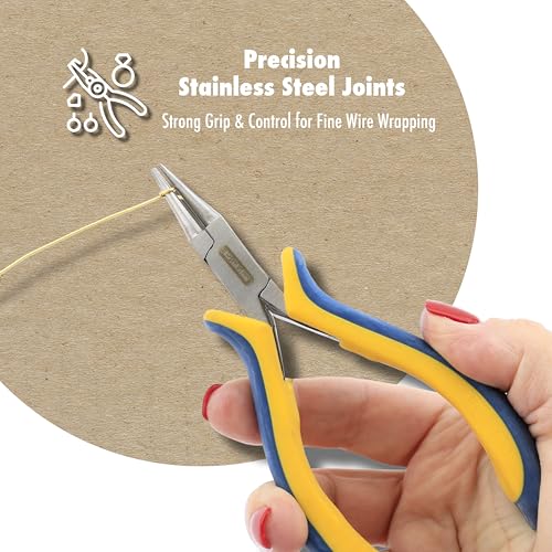 Beadalon Ergo Bent Nose Pliers – Jewelry Tools for Wire Wrapping, Jump Rings & Necklace Repair, 5.25 in - style: Bent Nose Pliers