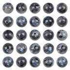 AD Beads 8mm Natural Round Loose Beads 110 Pieces, for Making 108 Mala Prayer Beads Necklace, Bracelet & Yoga Meditation, Jewelry Design (Black Larvikite) - color: Black Larvikite