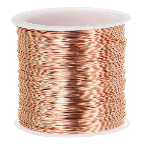PATIKIL 26 Gauge Jewelry Wire, 328 Feet/100M Pure Copper Jewelry Beading Wire Soft Metal Plant Stem Ties for Craft, Copper Tone (0.016") - color: Copper Tone, size: 26 Gauge