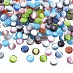 33pcs 12mm Mixed Colors Cat's Eye Coin Stone Loose Gemstone Beads Semi-Precious Craft Supplies for DIY Jewelry Making - color: Coin12mm Mixed Colors