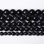 90PCS 4mm Starry Blue Sandstone Gemstone Beads Beads Natural Stone Round Loose Beads for Jewelry Making DIY Bracelet Necklace 15" Inch(Blue Sandstone, 4mm) - color: Blue Sandstone, size: 4mm