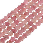 Songxi 60pcs 6mm Rose Plum Blossom Natural Stone Beads for Jewelry Making, Smooth Loose Flower Shape Gemstone Beads for Bracelets Necklace Earrings Making Supplies ﻿ - color: Rose