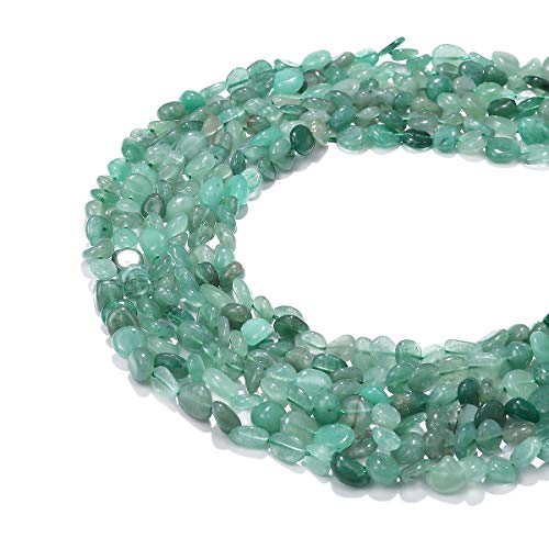 BEADIA Irregular Natural Green Aventurine Jade Stone Loose Semi Gemstone Beads for Jewelry Making 5-8mm 38cm - color: Green Aventurine Jade, size: 5-8mm 38cm