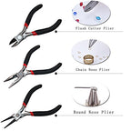 Jewelry Pliers Set with Needle Nose Plier Round Nose Plier Wire Cutter Plier for Jewelry Making Supplies Wire Wrapping Cutting DIY Craft Tools