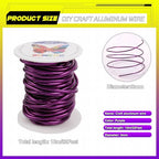 Aluminum Craft Wire,8 Gauge (3mm) Purple Bendable Wire,32 Feet Continuous Roll for Jewelry Making,Sculpting,Floral & Armature Projects - size: 8 Gauge 32FT, style: Purple