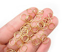 ALL in ONE 16 Gram/100pcs 8mm Gold Plated Open Jump Ring with 10 Gram Storage Box - color: Gold, size: 8mm