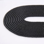 2 Strands (300PCs) Natural Black Obsidian Rondelle Beads, 2 * 4mm Gemstone Loose Spacer Abacus Disk Beads for DIY Bracelet Necklace Earrings Jewelry Making, Craft Supplies Beading Kit - color: Black Obsidian, size: 2*4MM