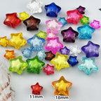 50pcs 18mm Acrylic Star Beads Spacer Beads for DIY Jewelry Making Bracelet Necklace Key Chains Handmade Craft(Green) - color: Green, size: 18mm