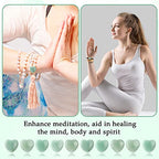 Gerrii 50 Pcs Heart Healing Stone Bulk Quartz Heart Inspirational Stones Gift for Women Love Pocket Polished Natural Energy Balancing Meditation 0.8 Inch(Green) - color: Green