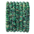 Natural African Turquoise Disk Stone Spacer Beads 6x2mm 38cm/str Flat Rondelle Loose Semi Gemstone Caps for Making Bracelets Necklace - color: African Turquoise
